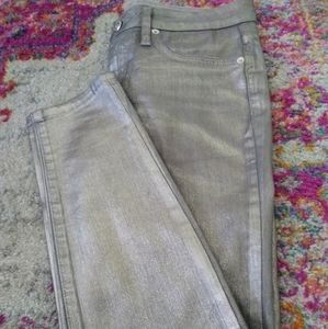 Bebe silver shimmer jean